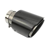 Extrémités de tuyau pour auto 1 Pièces Universel En Fiber De Carbone Queue Gorge Acier Inoxydable Silencieux Sablage Sergé Brillant Silencieux Embout De Buse D'échappement Gorge Queue(63mm-89mm)