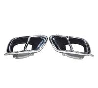 Extrémités de tuyau pour auto 2 Pcs/lot Quad Embout D'échappement Embout Silencieux Buse Tuyau D'échappement Embouts Garniture D'échappement Pour BMW X5 Pour G05 X6 G06 X7 G07 Gorge Queue(Argent)