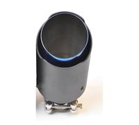 Extrémités de tuyau pour auto Bride Droite D'échappement De Voiture 1 Pièce Extrémité Arrière En Carbone Mat Pointe De Silencieux En Acier Inoxydable Bleu Gorge Queue(51-76mm)