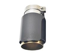 Extrémités de tuyau pour auto Embout D'échappement De Voiture Simple 1 Pièce Tuyau Doré Brillant En Fiber De Carbone Silencieux Uni Pour E71 Gorge Queue(63-89MM)