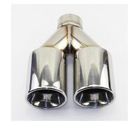 Extrémités de tuyau pour auto Face Noire Et Brillante En Acier Inoxydable Sans Tuyau D'échappement Marqué À Double Sortie De Type Y À Bord Droit Gorge Queue(63mm out 89mm)