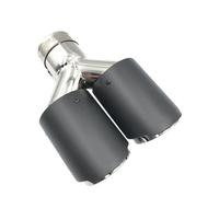 Extrémités de tuyau pour auto Pour VW 1 Pièce Y Modèle Carbone Échappements Double Extrémité Conseils D'échappement Double Silencieux Tuyaux Queue Conseils Gorge Queue(IN 76MM-OUT 114MM)