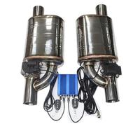 Extrémités de tuyau pour auto Silencieux D'angle De Valve Réglable Universel 1 Paire 2 Pièces Kit De Tuyau D'échappement Contrôle Valve Électrique D'échappement De Voiture Gorge Queue(63MM Type B)