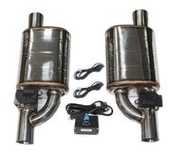 Extrémités de tuyau pour auto Silencieux D'angle De Valve Réglable Universel 1 Paire 2 Pièces Kit De Tuyau D'échappement Contrôle Valve Électrique D'échappement De Voiture Gorge Queue(70MM Type D)