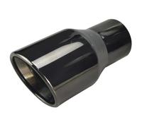 Extrémités de tuyau pour auto Silencieux De Voiture Modifié Tuyau D'échappement En Acier Inoxydable Noir Grand Calibre 89 Universel Queue Gorge Oblique Tête D'échappement Gorge Queue(In 60mm Out 76mm)