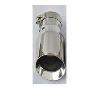 Extrémités de tuyau pour auto Tuyau D'échappement De Modification De Voiture 1 Pièce En Acier Inoxydable Gorge De Queue Silencieux Universelle À Bord Biseauté Unique Gorge Queue(76MM IN -101MM OUT)