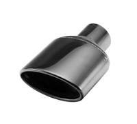 Extrémités de tuyau pour auto Tuyau D'échappement Noir En Acier Inoxydable 57mm Embout De Silencieux Ovale Universel Roulé Extrémité De Gorge Gorge Queue