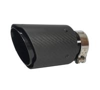 Extrémités de tuyau Système D'échappement De Tuyau En Fiber Carbone Mate, Surface Souffle D'extrémité Voiture, Modification Queue Acier Inoxydable(51 Inlet 101 Outlet)