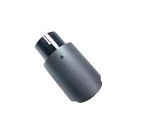 Extrémités de tuyau Système d'échappement de voiture en Fiber carbone mat, 1 pièce, pointe tuyau silencieux droite universelle noire acier inoxydable, accessoires(63MM IN 101MM OUT)