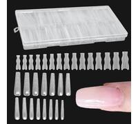 Extrémités D'Ongles Transparents 180 Pièces Structure Sandwich Transparent | Tips D'Ongles En Gel Doux Pour Pédicure Beauté Salon Maison Mariage Noces Spa