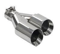 Extrémités Embout D'échappement 1Piece Pour Voiture Double Sortie Tuyau Modification Buse Décorative Silencieux Acier Inoxydable Adaptateur tuyau d'échappement