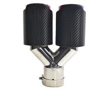 Extrémités Embout Silencieux D'échappement Universel Double Carbone Brillante Violet Partie Centrale Longueur Égale Adaptateur tuyau d'échappement