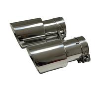 ExtréMitéS Silencieux D'échappement Universel En Acier Inoxydable Argenté À Bord Droit Et Évasé Pour Voiture Embouts Silencieux D'éChappement(60mm-114mm)