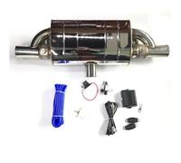 Extrémités tuyau auto Silencieux D'échappement À Commande À Distance En T 1 Entrée Vers 2 Sorties 2 Soupapes Pompe À Vide Universelle En Acier Inoxydable 51/63/76 Mm(51 With Controller A)