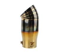 ExtréMitéS Tuyau D'échappement Arrière Universel En Acier Inoxydable De 76 Mm Pour Voiture Silencieux Antibruit Embouts Silencieux D'éChappement(Black Gold)