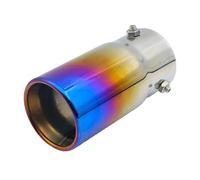 Extrémités Tuyau D'échappement De Voiture Embout De Pot D'échappement En Fibre Carbone Pour Voiture Silencieux Épais Universel 70Mm Inox Extérieur(Blue round330)