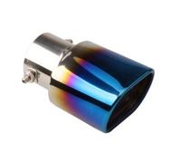 Extrémités Tuyau D'échappement De Voiture Embout D'échappement Carré Universel 63 Mm Pour Voiture En Acier Inoxydable Finition Bleu Grillé Sortie Modifiée(Flat)