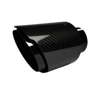 Extrémités Tuyau D'échappement De Voiture Embout D'échappement Universel Pour Voiture En Fibre De Carbone Acier Inoxydable Noir Brillant Finition Sergé(60MM-101MM)