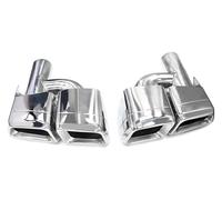 Extrémités Tuyau D'échappement Embout D'échappement Quadruple En Acier Inoxydable 304 Pour Benz W212 E63 CLS W204 Couleur Argent Lot 2(H Silver)