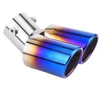Extrémités Tuyau D'échappement Embout D'échappement Universel En Acier Inoxydable Bleu Grillé Modification 1 À 2 Double Silencieux Arrière