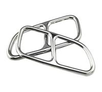 Extrémités Tuyau D'échappement Garnitures De Couvercle D'embout Silencieux Tuyau D'échappement 2x Gorge Queue Voiture Pour Benz CLA W117 2013-2016(Argent)