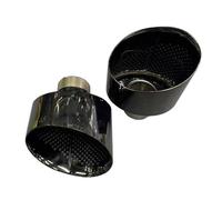 Extrémités Tuyau D'échappement Pour A4 A5 A6 A7 Mise À Niveau Du Tuyau D'échappement RS Buse De Silencieux Bouche Ovale Noire Plate Universelle(Noir)