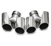 Extrémités Tuyau D'échappement Pour Carrera 991.2 2017 2018 2019 Embouts D'échappement En Acier Inoxydable(Argent)