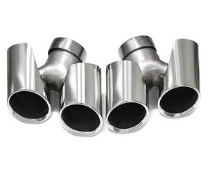 Extrémités Tuyau D'échappement Pour Carrera 991.2 2017 2018 2019 Embouts D'échappement En Acier Inoxydable(Argent)