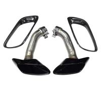 Extrémités Tuyau D'échappement Pour X6 E71 2008-2013 Tuyau D'échappement Quad Tail Tip Silencieux Bouche Carrée Capot Voiture(Black-A)