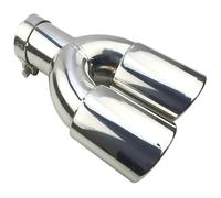 Extrémités Tuyau D'échappement Silencieux D'échappement De Voiture Embout Gorge Double Sortie En Acier Inoxydable Automatique 51 Mm 63(Silver 54MM)