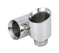 Extrémités Tuyau D'échappement Silencieux Universel En Acier Inoxydable Pour Golf Entrée 70 Mm Sortie 101 Tuyau D'échappement De Voiture(IN 60MM OUT 114MM)