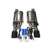 Extrémités Tuyau D'échappement Système D'échappement Voiture Kit Tuyau Commande Valve Électrique Silencieux À Angle Réglable Acier Inoxydable Universel(Remote 76MM A)