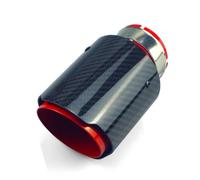 Extrémités Tuyau D'échappement Voiture Carbone Brillant Inoxydable Rouge Bleu Accessoires Universels Modifiés Pointe Queue Silencieux Adaptateur tuyau d'échappement