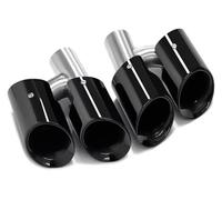 Extrémités Tuyau D'échappement Voiture Pour Panamera 970 2010-2013 Pour GTS Pour Design Embout D'échappement Quadruple En Acier Inoxydable 304 Argent B Tuyaux D'extrémité De Voiture(Black A)