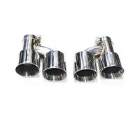 Extrémités Tuyau Échappement 1 Paire D'embouts D'échappement Doubles Universels Voiture Embouts Silencieux Acier Inoxydable Buse D'admission 60 Mm Système D'échappement(ID60MMOD89MM)