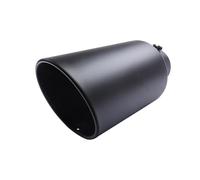 Extrémités Tuyau Échappement 1 Tuyau D'échappement Acier Inoxydable Voiture Entrée 4 Pouces Sortie 7 Pouces Longueur Totale 15 Pouces Convient Aux Tuyaux Diamètre4 Pouces(Black)