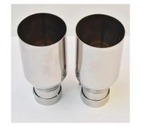 Extrémités Tuyau Échappement Embout De Silencieux D'échappement Monocouche En Acier Inoxydable À Bord Plat Modifié Pour Voiture 1 Pièce(IN 51 Out 76 mm)