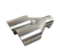 Extrémités Tuyau échappement Embout Échappement Double Sortie Style Performance 1 Pièce Acier Inoxydable Argenté Modification Automatique(In60-101mmLEFT)