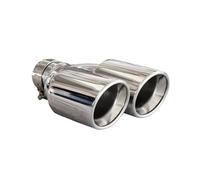 ExtrémitésTuyau Échappement Voiture Embout D'échappement Acier Inoxydable Modification Universelle Voiture Silencieux Automatique Moteur Double Sortie 1pièce(Equal In63-Out 89mm)