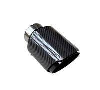 ExtrémitésTuyau Échappement Voiture Embout D'échappement Unique Fiber Carbone Brillant Sergé Tuyau Intérieur Universel Acier Inoxydable 1 Pièce(ID 67MM-OD 76MM)