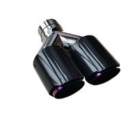 ExtrémitésTuyau Échappement Voiture Embout Silencieux Gorge Fiber Carbone Brillant Double Sortie Forme Y Universel Acier Inoxydable Violet 1 PIèce(ID 63MM-OD 76MM)