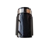 ExtrémitésTuyau Échappement Voiture Embouts D'échappement Simples Universels Pour Voiture Tuyau Noir Sergé Brillant Fiber Carbone Silencieux 1Pièce(ID 70MM-OD 101MM)