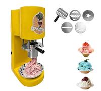 Extrudeuse à Glace En Spaghetti, Presse à Glace, Quatre Moules Interchangeables De Qualité Alimentaire, 80w Structure Facile à Démonter Et à Nettoyer Pour Cafés, Restaurants Et Pâtisseries(Yellow)