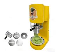 Extrudeuse Professionnelle à Glace Nouilles, Presse à Glace Spaghetti Multi-formes Avec 4 Moules Décoratifs, Débit De 28 à 30 L/H, 6 à 8 S Par Coupe, Pour Salons De Desserts, Restaurants(Yellow)