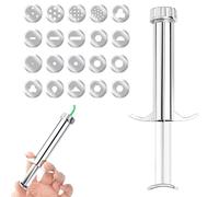 Extrudeuses d'argile céramique | Outil de décoration de Fondant - Extrudeuses d'argile en céramique en Acier Inoxydable, Amovibles, Robustes et faciles à Utiliser, 20 Embouts