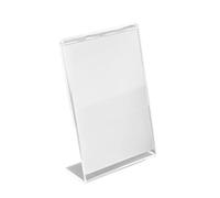 EXTRUMOL - Présentoir Vertical incliné - Méthacrylate - Support Transparent 2 mm - pour menus, Affiches, Prix et Photos - Usage Commercial et décoratif - DIN A4, 297mmx210mm