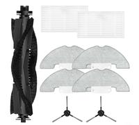 EXTRWORY 1 ensemble de brosses latérales principales pour Cleanova, pour Vexilar W7 W9 W11 W15 Robot Aspirateur Pièces pour entretien du sol à domicile Filtre en microfibre Plastique Nylon (A)