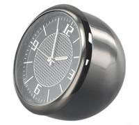 EXTRWORY 1 montre analogique à quartz pour grille d'aération de voiture en alliage de zinc avec affichage lumineux noir 4 cm de diamètre pour décoration de tableau de bord de la maison ou du bureau
