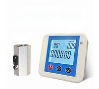 EXTRWORY 1 unité de débitmètre numérique à turbine avec capteur de température écran LCD 3-50 l/min multi-unités GPM LPM °C/°F, pour surveillance de l'eau, du diesel, du carburant compact en plastique