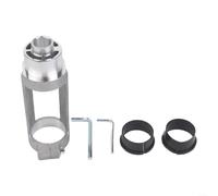 EXTRWORY Adaptateur de foret carré en alliage d'aluminium pour perceuse à main, fixation à mortaiser pour la fabrication de meubles en bois, convient aux mortaisers de 20 mm de 38 à 43 mm, argenté